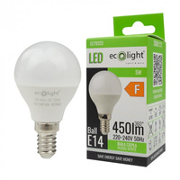 Żarówka LED Kulka P45 E14 5W 450lm 3000K Ciepła Ecolight