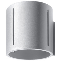 Lampa Ścienna Kinkiet Tuba G9 Cylindryczna Szara Nowoczesna Inez Sollux