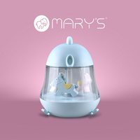 Lampka Nocna Dziecięca LED 5W 3000K Ciepła + Wielokolorowa RGB Akumulatorowa 1200mAh Niebieska POZYTYWKA MARY'S