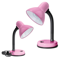 Lampka Biurkowa Oprawa Stołowa Regulowana E27 Różowa Śmieszek Kobi