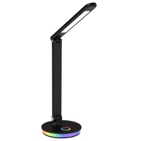 Lampka Biurkowa LED Stołowa 7W 450lm 4000K Neutralna RGB 120° Czarna Ściemnialna Neptun Sanico Goldlux
