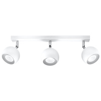 Lampa Sufitowa Oprawa Natynkowa Reflektor 3x GU10 Ruchoma Minimalistyczna Kulista Biała Nowoczesna Oculare Sollux