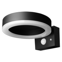 Kinkiet Ogrodowy Solarny LED Lampa Elewacyjna 6W Czarna Okrągła ENDURA STYLE LEDVANCE