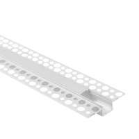 Profil Aluminiowy LED do Płyt GK Gipsowych REGIPS Wpuszczany Podtynkowy Biały 1m z Kloszem Mlecznym do Taśm LED + Zaślepki seria GP Ecolight