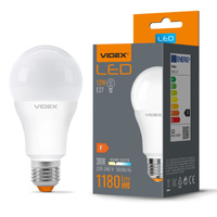 Żarówka LED E27 A60 12W = 82W 1180lm 3000K Ciepła 240° Videx