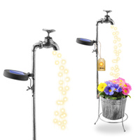 Lampa Solarna Ogrodowa LED Wbijana Ozdobna Konewka Doniczka Kran Zewnętrzna
