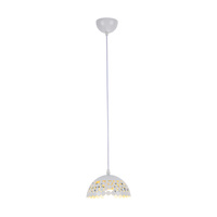 Lampa wisząca LISA 1xE27 18 cm Biała Elegancka ML6138 Milagro Metal