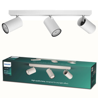 Lampa Sufitowa Reflektor 3x GU10 Biała Kosipo Philips