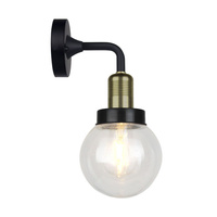 Lampa kinkiet ścienny LOFT Kula Czarny IP65 VT-720 V-TAC