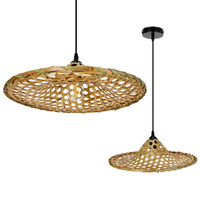 Lampa Wisząca Dekoracyjna Zwis Bambusowa E27 Brugia Kobi