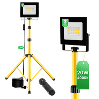 Naświetlacz LED ZUNA2 Halogen Lampa 20W 4000K na Statywie + Przewód + Złącze Hermetyczne LUMILED