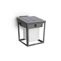 Kinkiet Ogrodowy Lampa Solarna Elewacyjna Zewnętrzna LED 1.5W 250lm 3000K IP44 z Czujnikiem Ruchu i Zmierzchu Antracyt Blaise Ultra Efficient Philips