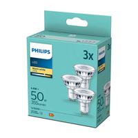 3PAK Żarówka LED GU10 4.6W = 50W 355lm 2700K Ciepła 36° PHILIPS