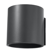 Lampa Ścienna Kinkiet Góra Dół G9 Cylindryczna Antracyt Nowoczesna Orbis Sollux