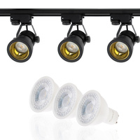 Szyna Oświetleniowa Szynoprzewód 1,5m + 3x Reflektor Szynowy GU10 Czarno-Złoty + 6W LED GU10 3000K