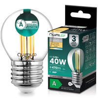 Żarówka LED E27 Kulka P45 2,2W 470lm = 40W 2700K Ciepła 360° Filament KLASA A LUMILED