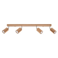 Lampa Sufitowa Oprawa Natynkowa SPOT TUBA Reflektor 4x GU10 Ruchoma Geometryczna Brązowa Skandynawska Zeke Sollux