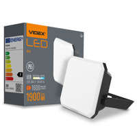 Naświetlacz LED 20W 1900lm 5000K Zimna Czarny z Mleczną Przesłoną Videx