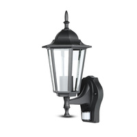 Lampa Ogrodowa Oprawa Elewacyjna Kinkiet E27 Z czujnikiem ruchu Czarny mat VT-751 V-TAC