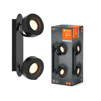 Lampa LED Ścienna Sufitowa Kinkiet Oprawa Natynkowa 10.5W 450lm CCT Dekoracyjna Czarny Spot Venus Ledvance
