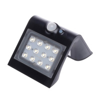 Lampa Ogrodowa Solarna Kinkiet Elewacyjny BUTTERFLY LED IP65 1,5W 4000K Czujnik Czarna Eko-Light