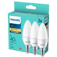 3x Żarówka LED E14 Świeczka B35 4,9W = 40W 470lm 2700K Ciepła Philips