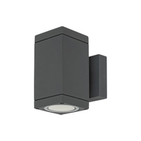 Lampa Ogrodowa Zewnętrzna Kinkiet Elewacyjny LED 2x GU10 IP54 Antracyt Minimalistyczny Buffalo Rabalux