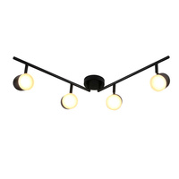 Lampa sufitowo-ścienna ruchoma regulowana 16,8W LED RAWI 4 czarny 3000K GOLDLUX (Polux)
