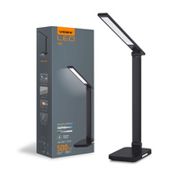 Lampka Biurkowa LED 18W 700lm 6500K Zimna Czarna Ściemnialna Videx