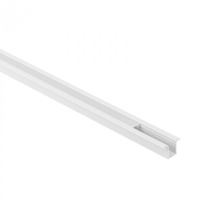 Profil Aluminiowy LED Wpuszczany Podtynkowy Biały 2m z Kloszem Mlecznym do Taśm LED + Zaślepki seria PW Ecolight