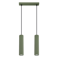 Lampa Wisząca Sufitowa Zwis Tuba Spot 2x GU10 Oliwkowa Karbon Deep Space SL.1612 Sollux