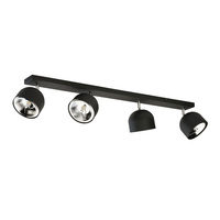 Lampa Sufitowa ALTEA BLACK Spot Listwa Czarno-Srebrna Nowoczesna 4xES111 GU10 3422 TK Lighting