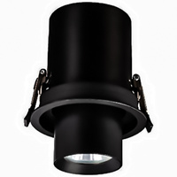 Oprawa HALOGENOWA Podtynkowa Ruchoma Okrągła Czarna Mat GU10