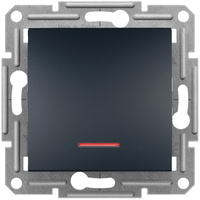 Włącznik Światła Pojedynczy Jednobiegunowy z Podświetleniem Wyłącznik  SCHNEIDER ASFORA