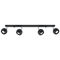 Lampa Sufitowa Oprawa Natynkowa Reflektor 4x GU10 Ruchoma Minimalistyczna Kulista Czarna Nowoczesna Oculare Sollux