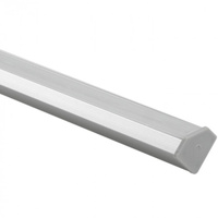 Profil Aluminiowy do LED Srebrny Narożny 2m z Mroźnym Kloszem i Zaślepkami Ecolight