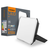 Naświetlacz LED 50W 4750lm 5000K Zimna Czarny z Mleczną Przesłoną Videx