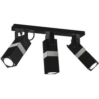 Lampa sufitowa 3x GU10 Spot Czarny + Srebrny VIDAR Milagro Styl nowoczesny