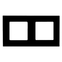 Ramka SZKLANA do gniazda czarna podwójna