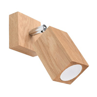 Lampa Ścienna Oprawa Natynkowa SPOT TUBA Reflektor GU10 Ruchoma Kwadratowa Brązowa Skandynawska Keke Sollux