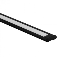 Profil Aluminiowy do Taśm LED Czarny Wpuszczany 2m z Mlecznym Kloszem i Zaślepkami Ecolight