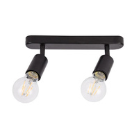 Lampa Sufitowa Spot Tuba Reflektor Oprawa Halogenowa 2x E27 Ruchomy Czarny Eos Masterled