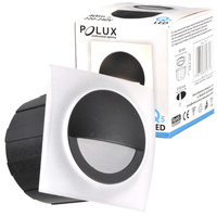 Lampa oprawa schodowa podtynkowa LED ogrodowa 3W 40lm IP44 4000K czarna Q5 GOLDLUX (Polux)