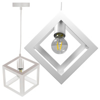 Lampa Wisząca Sufitowa Geometryczna IL MIO SWEDEN 1xE27 Biała - GOLDLUX (Polux)