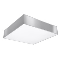 Lampa Sufitowa Oprawa Natynkowa 4x E27 Plafon Kwadratowa Szara Minimalistyczna Horus Sollux