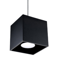 Lampa Sufitowa Oprawa Natynkowa GU10 Wisząca Zwis Kwadratowa Czarna Nowoczesna Quad Sollux