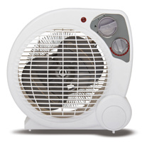 Termowentylator Stojący Farelka Grzejnik Elektryczny z termostatem 2000W Biało-szary