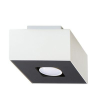 Lampa Sufitowa Oprawa Natynkowa GU10 Kwadratowa Biała Czarna Minimalistyczna Mono Sollux