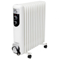 Grzejnik Olejowy 13 - Żeberkowy 3 poziomy MAX 2500W do 38m² Biały