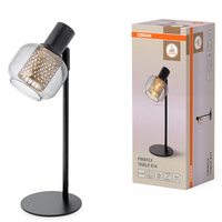 Lampa Stojąca Biurkowa Dekoracyjna Stołowa E14 Czarna Decor Firefly Osram